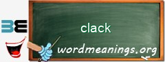 WordMeaning blackboard for clack